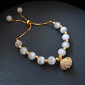 Baroque freshwater pearl zircon bracelet for women with geometric pearl inlaid design, golden colour option