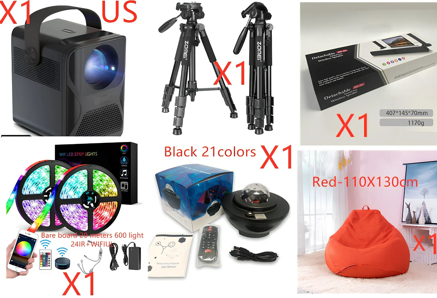 Black Card Combo Bluetooth TV speaker bar, 490x50x50mm, 1.2kg with remote and cables