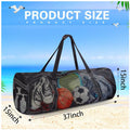 Large black polyester mesh diving luggage bag 50L 94x38x38cm