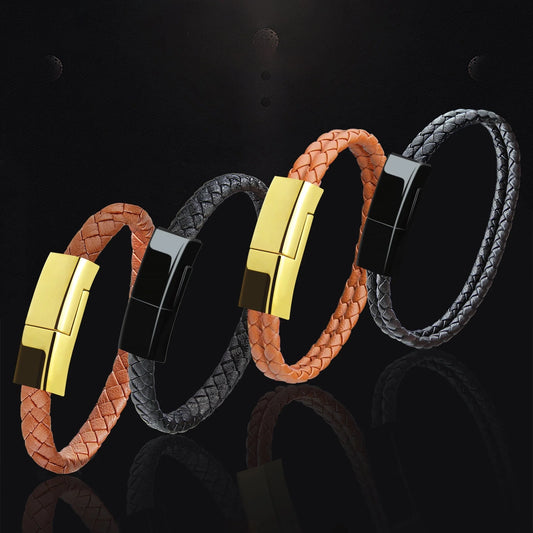 Creative Bracelet Data Cable for Apple, Android, and Type-C devices, wearable and tangle-free