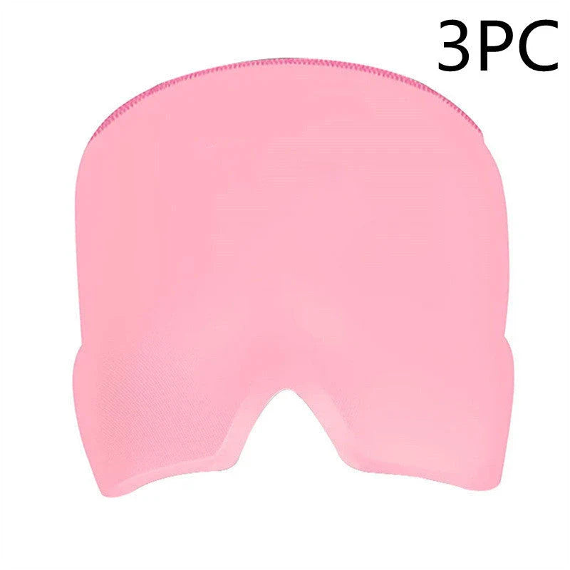 Soothing Ice Pack Eye Mask for Headache Relief - Chillable gel pack, soft fabric, customizable fit for relaxation and rejuvenation