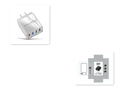 Powerful USB wall charger with Quick Charge 3.0 and 4 charging ports for fast, convenient device charging