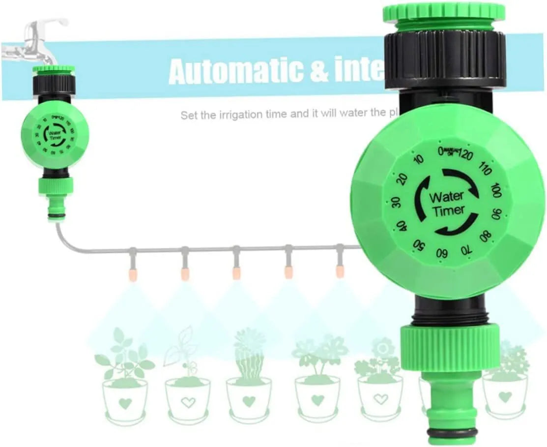 Home garden irrigation controller timer made of plastic, 140mm tall, mechanical water timer with dial for setting watering duration