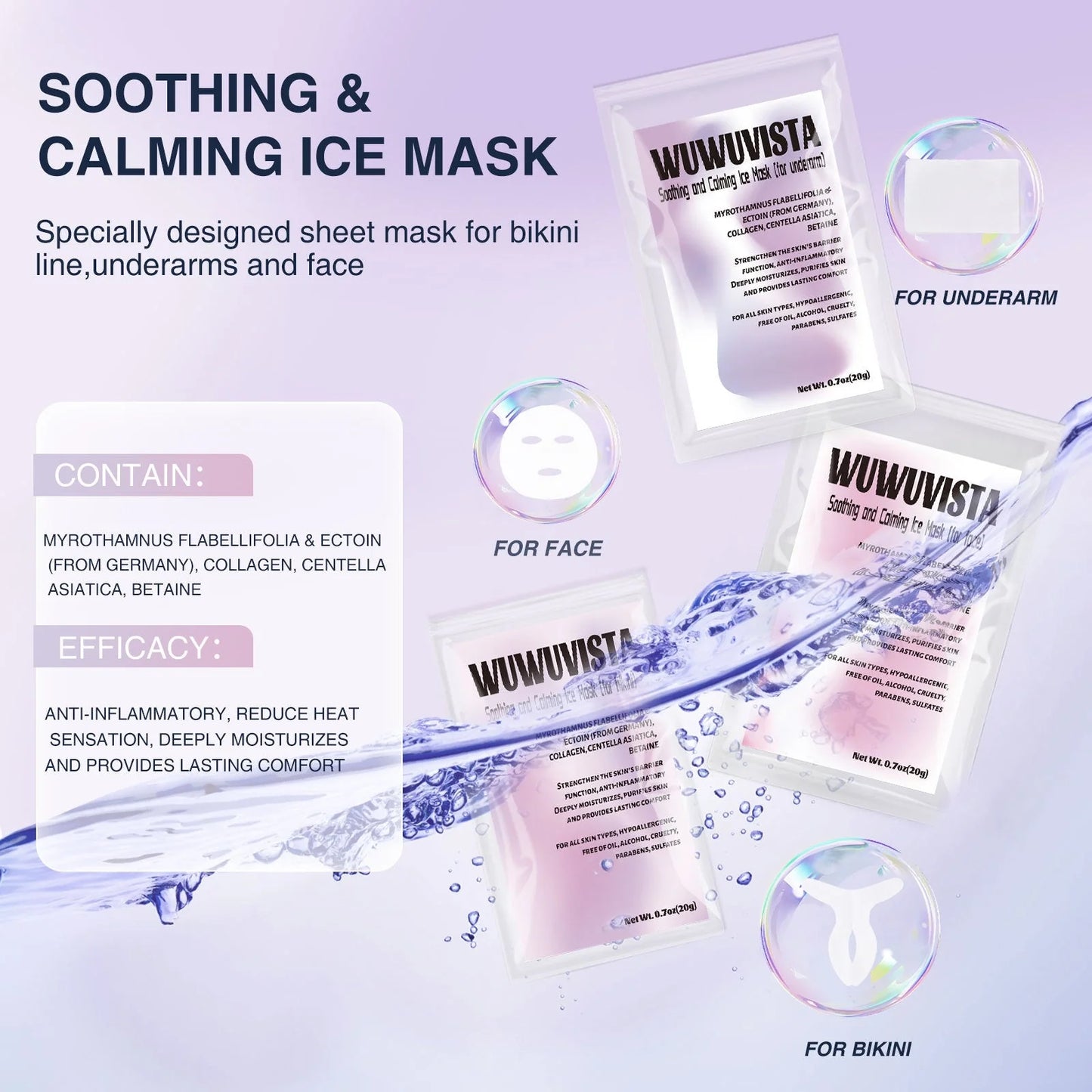 WUWUVISTA 23-piece waxing kit for at-home hair removal with wax warmer, beans, and skin care products