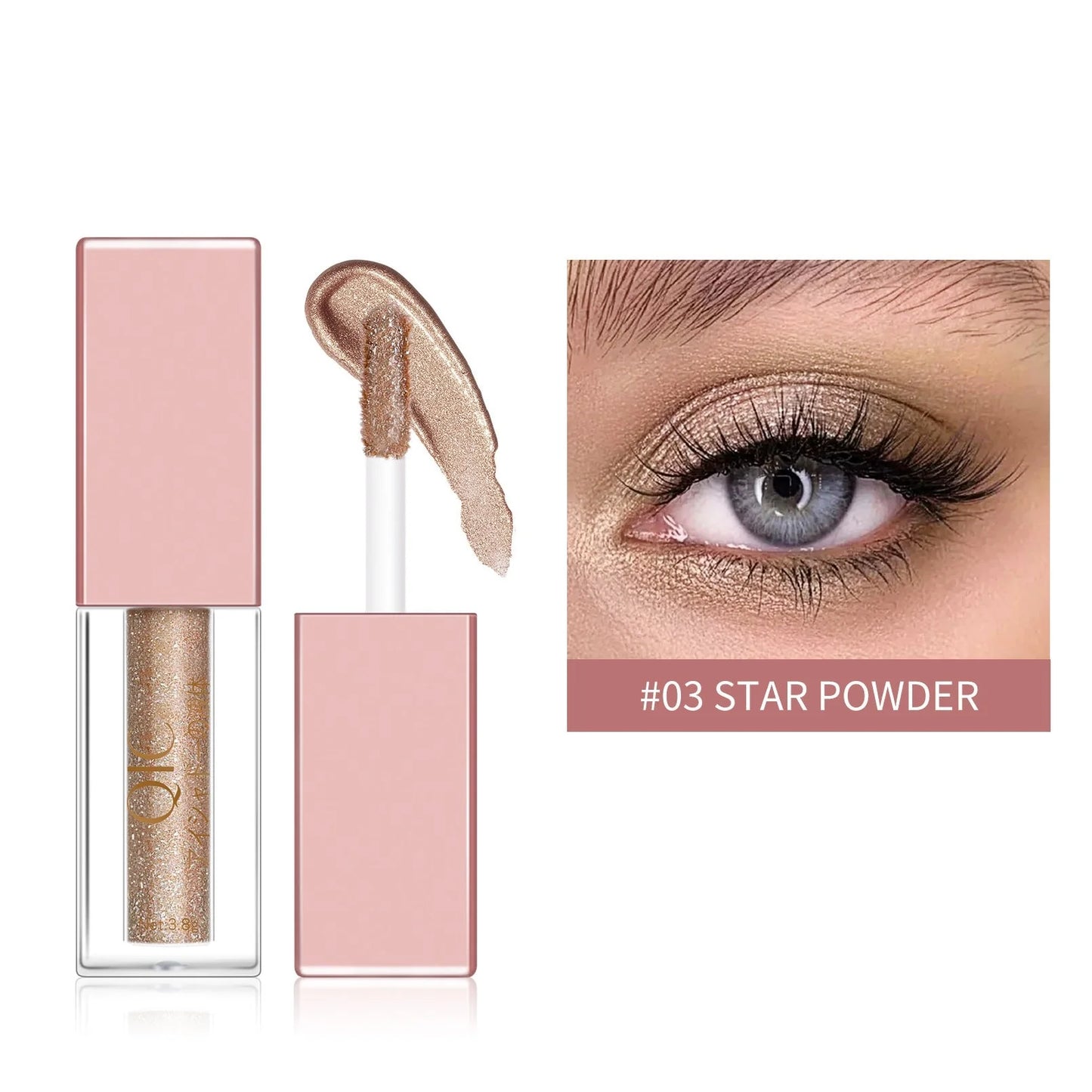 Liquid Eyeshadow with crushed diamond effect in various shades for a glamorous look
