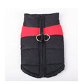 Autumn winter dog ski suit cotton coat vest in blue, showing vest style and casual design