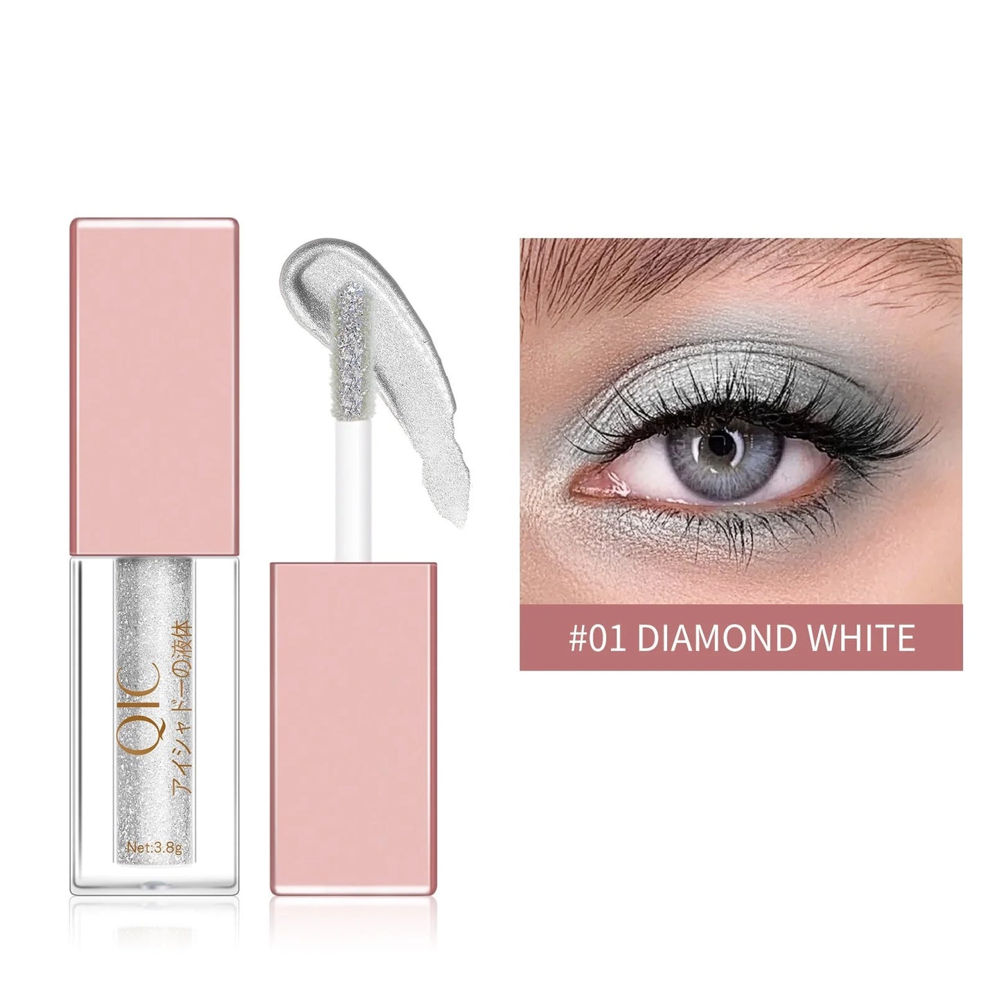 Liquid Eyeshadow with crushed diamond effect in various shades for a glamorous look