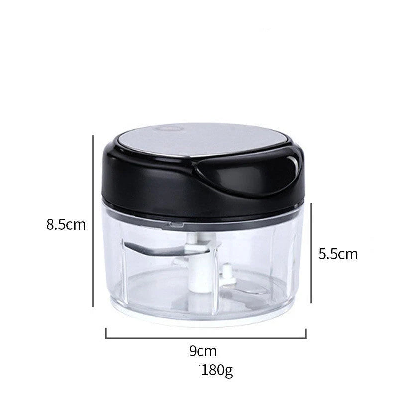 Mini Electric Garlic Masher with stainless steel blade for quick chopping