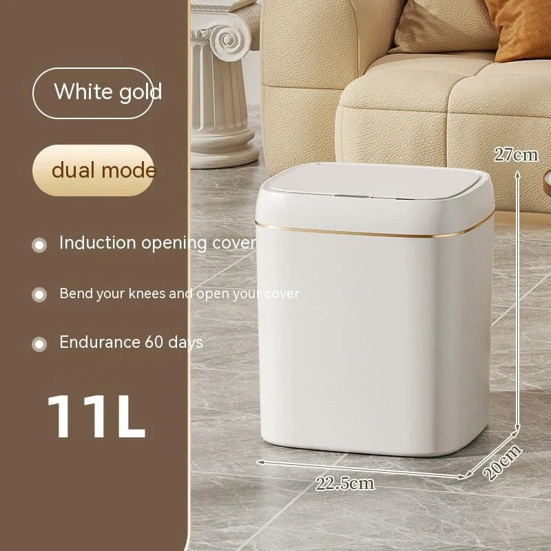 Hands-Free Automatic Trash Can with Odor Control and UV Sterilization for Kitchen, Bathroom, and Office Use