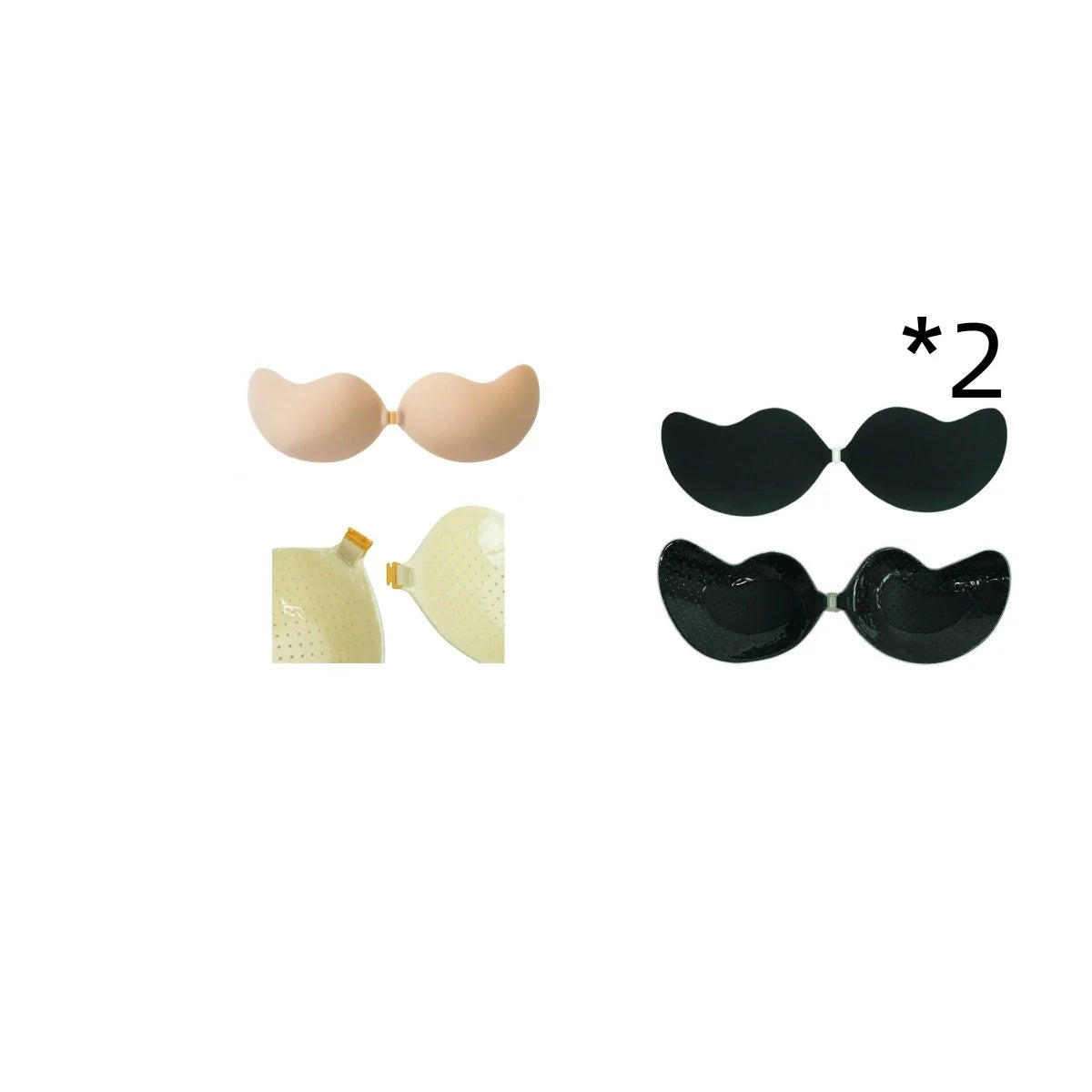 Deep V Invisible Bra with Mango Cup for seamless support under swimwear or dresses