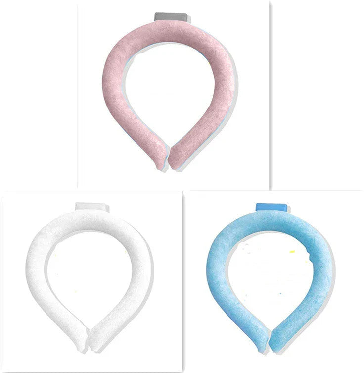 Stylish and innovative cooling neck ring made with NASA-inspired technology, available in various colors and sizes for refreshing summer comfort.