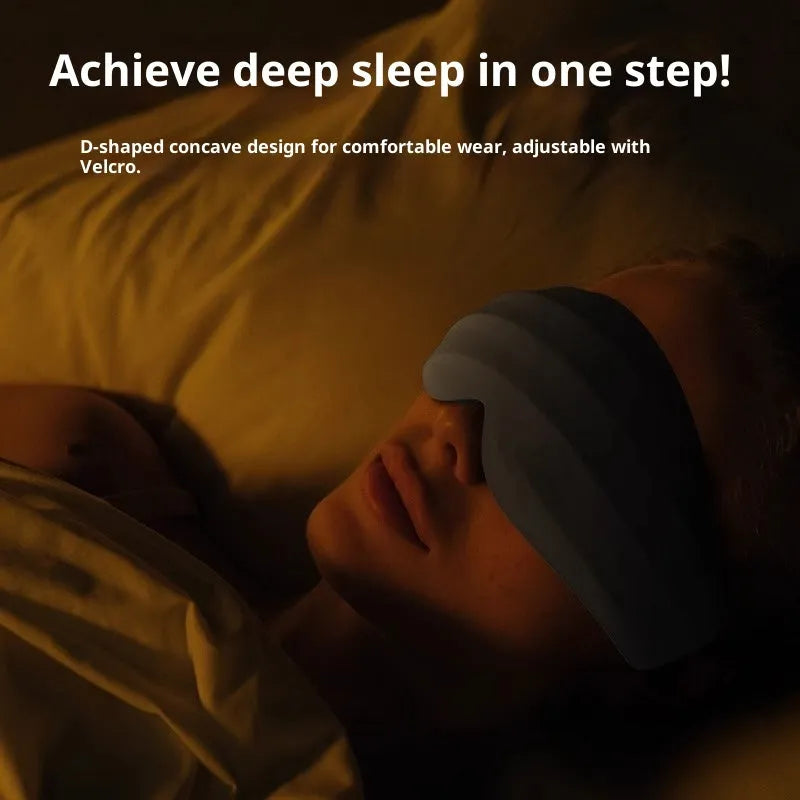 3D three-dimensional shading eye mask in black made from nylon and polyurethane for sleep and eye fatigue relief
