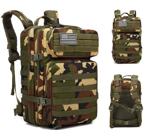 50L Tactical Outdoor Backpack with multiple compartments and MOLLE system