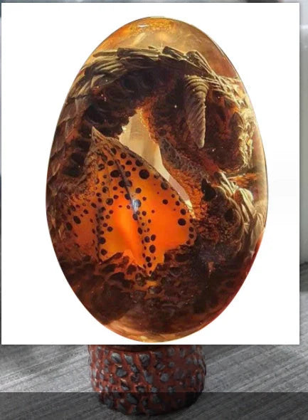 Lava Dragon Egg Desktop Decoration Dinosaur Egg Resin Crafts in various colours and base options