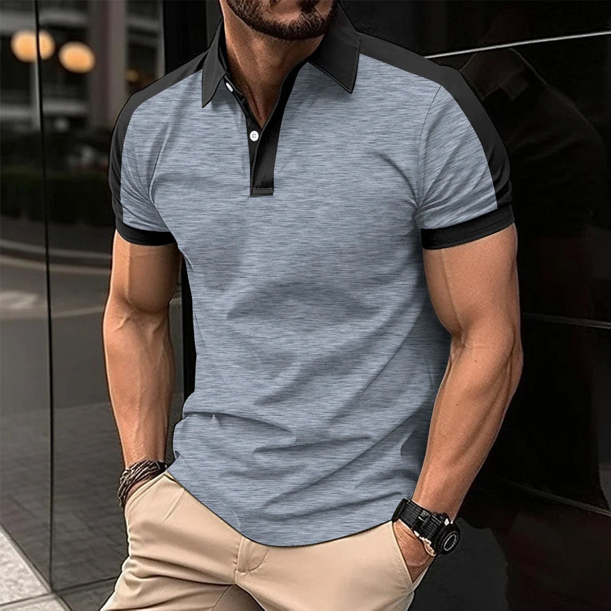 Men's stylish short sleeve casual polo shirts in a variety of colors and sizes