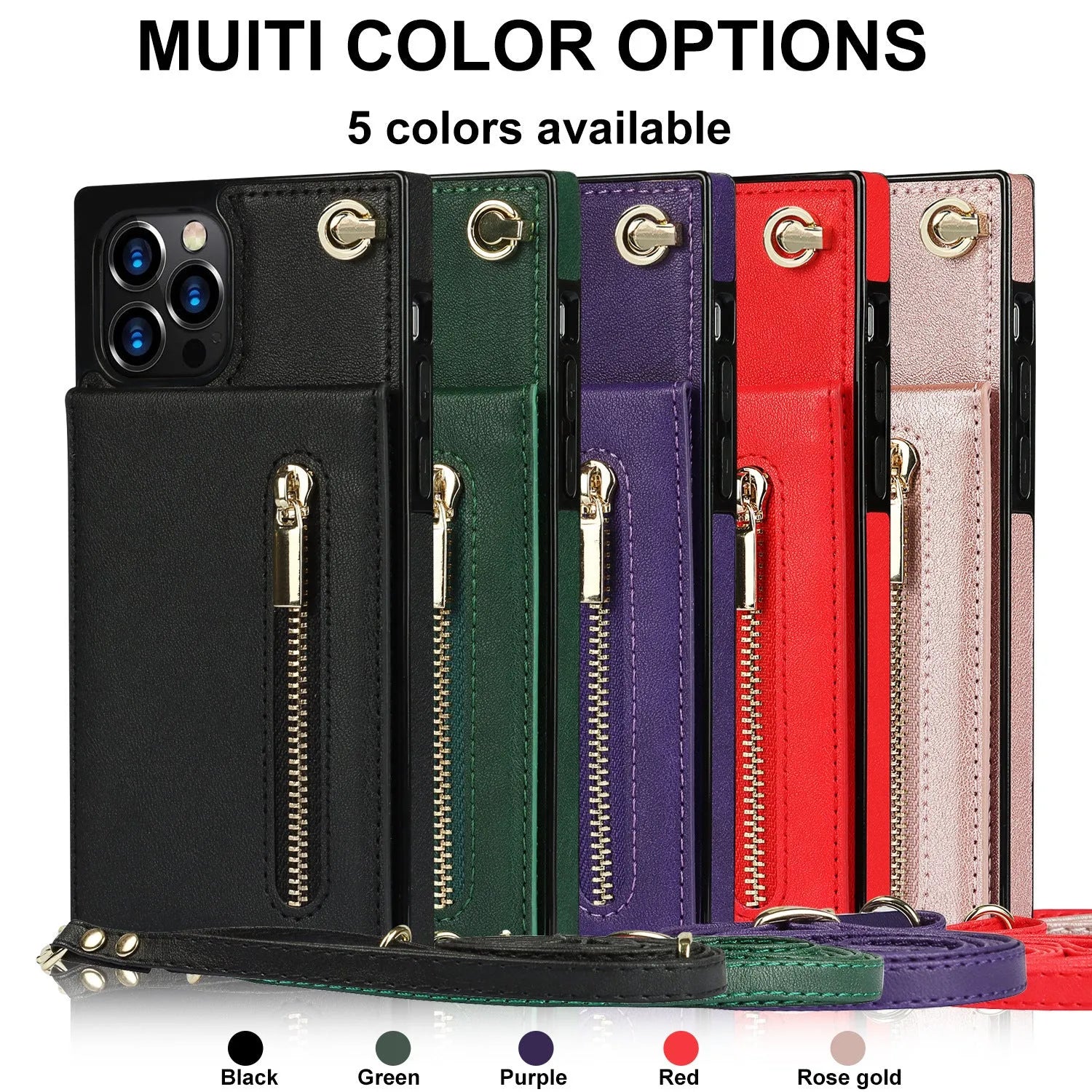 Leather and TPU mobile phone case in solid colours for Samsung and iPhone smartphones.
