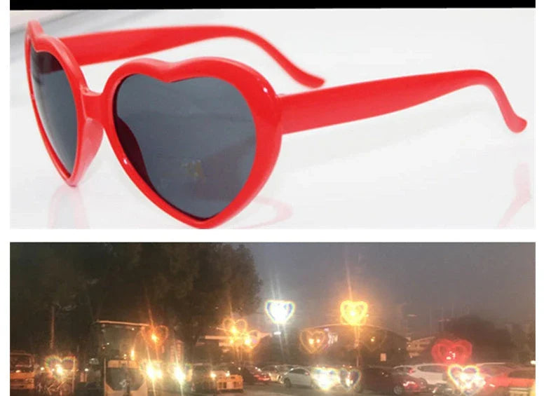Night Lights Change Love Special Effects Glasses with heart-shaped light transformation