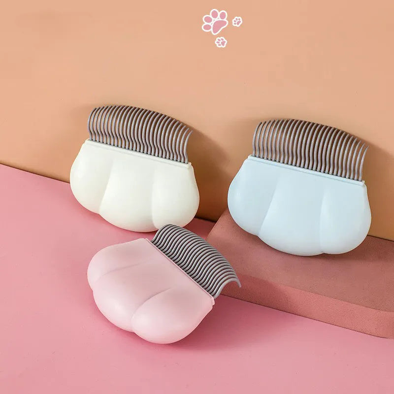 Paw Soft deshedding brush grooming tool for pets in blue, pink or white colour