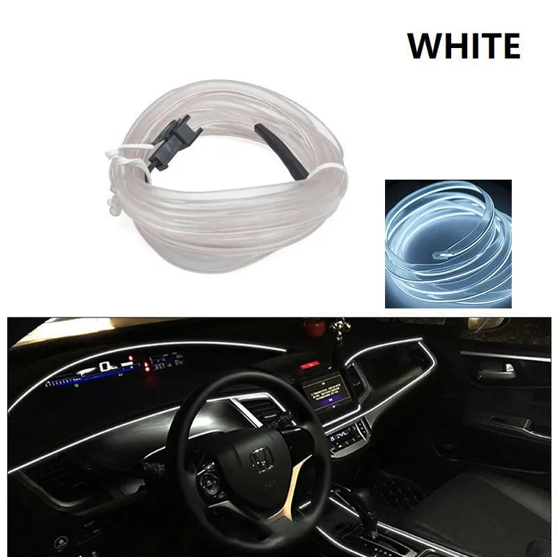 6-metre flexible USB LED car interior ambient lighting strip in multiple colour options