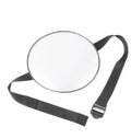 Black universal baby safety seat rearview mirror with 17cm glass and locking ribbon