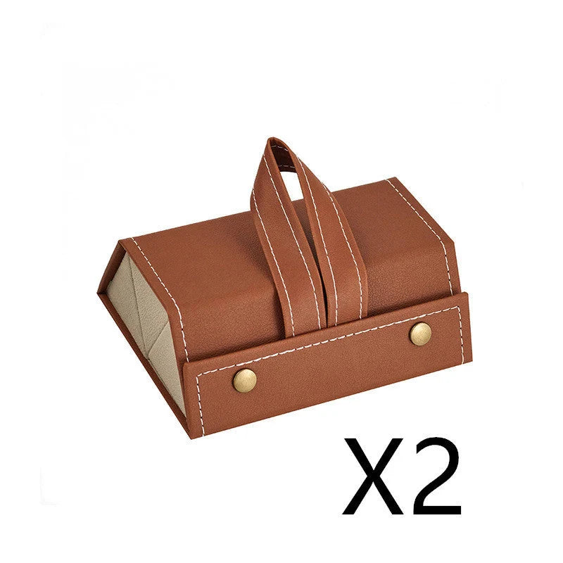 Foldable PU leather sunglasses and eyeglasses organizer case with five slots