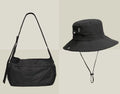 Nylon waterproof messenger bag in horizontal square shape with shoulder strap