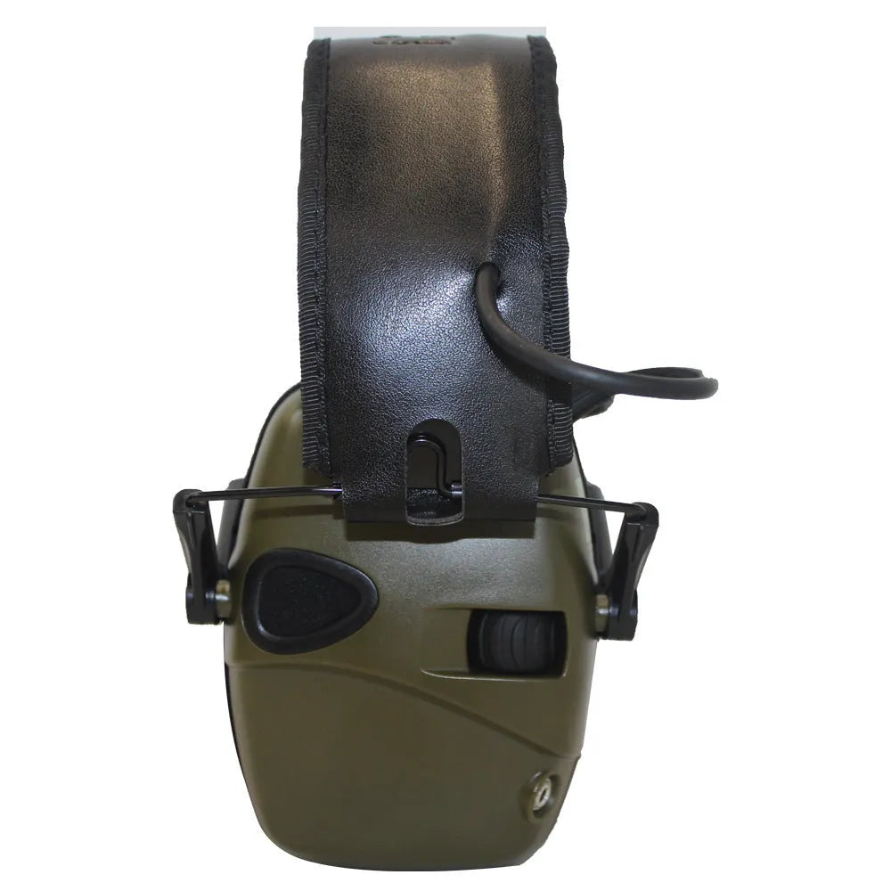 Outdoor Light Luxury Sports Noise-canceling Headphones H1 in army green, head-worn design for hunting and shooting