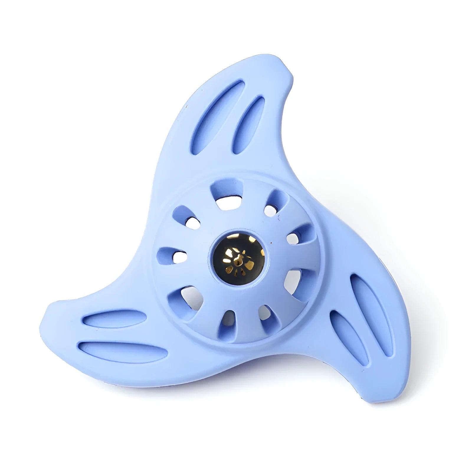 Blue rubber bone molar shaped dog chew toy for medium and large breed dogs