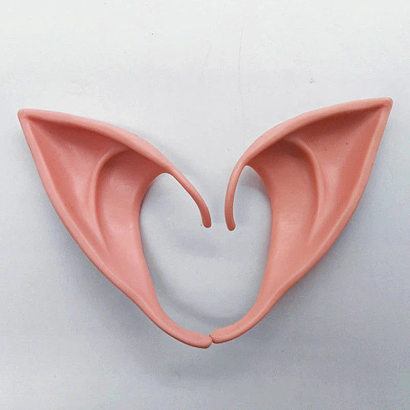 Adjustable latex elf goblin ears for Halloween costumes, safe and non-toxic