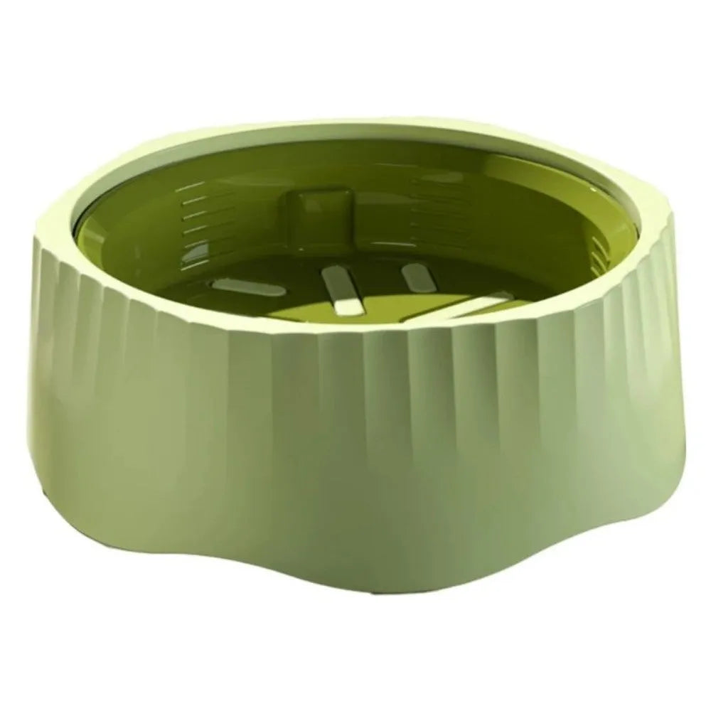 Detachable slow feed pet bowl with internal obstacles in blue, green, pink, or white colours