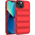 Solid colour TPU protective phone case for iPhone, shown in blue, on a white background.