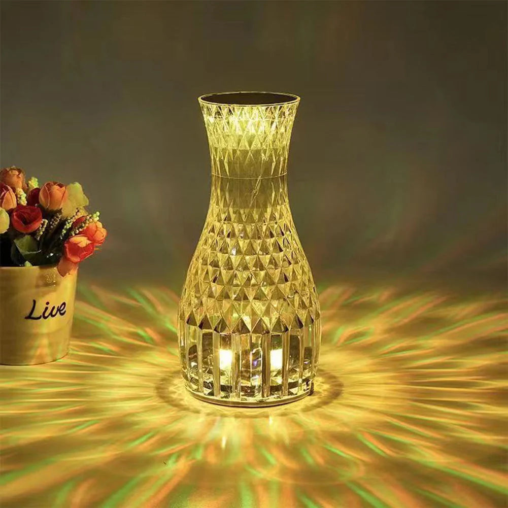 Vase Shape Atmosphere Crystal Lamp with remote control and USB charging