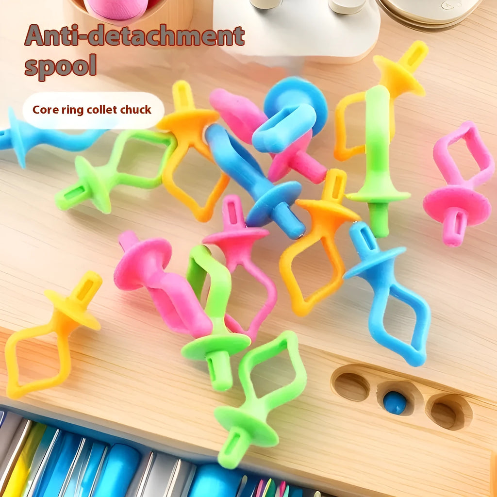 20 silicone nipple bobbin core clips in random colours for anti-shedding sewing thread storage