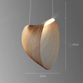 Nordic wooden LED chandelier with PMMA lampshade for dining room or bar table