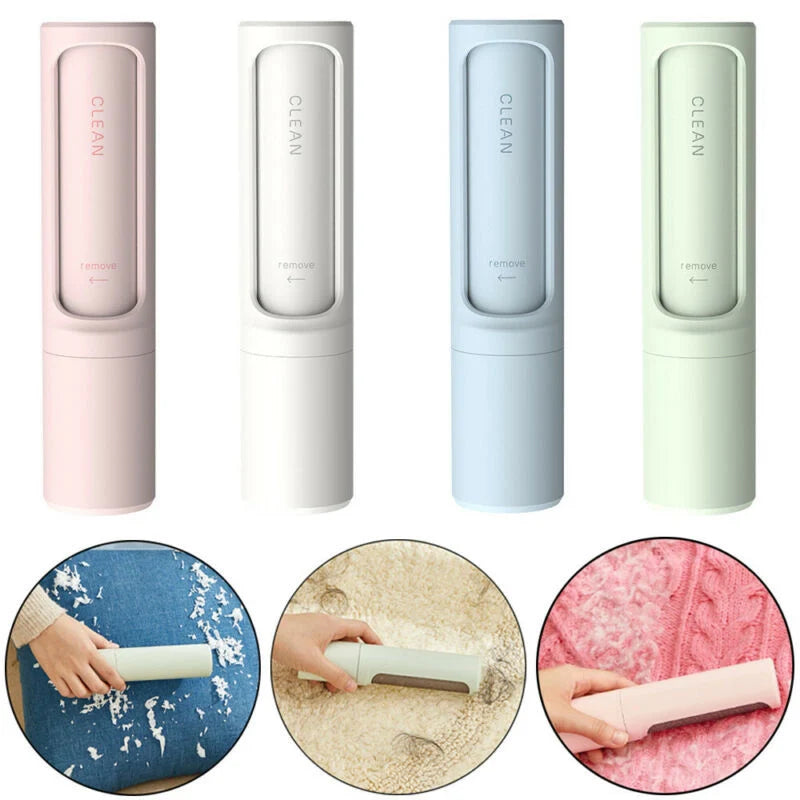 Rotating cylinder electrostatic hair remover brush in multiple colours