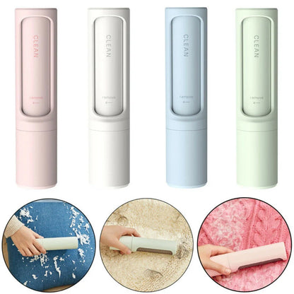 Rotating cylinder electrostatic hair remover brush in multiple colours