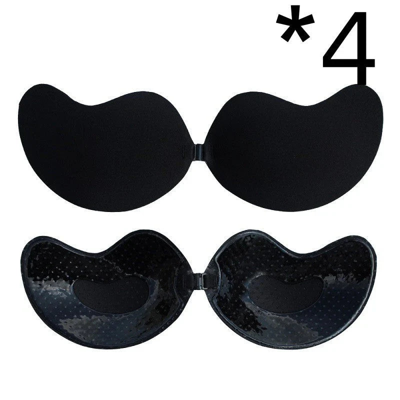 Invisible Lift Push-Up Bra in black and skin tone colors, designed for backless, strapless, and low-cut outfits