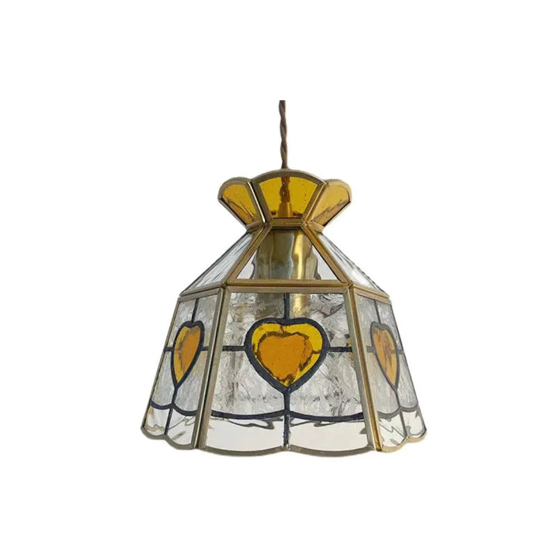American retro style brass small droplight for bedroom or dining room with love crown light colour