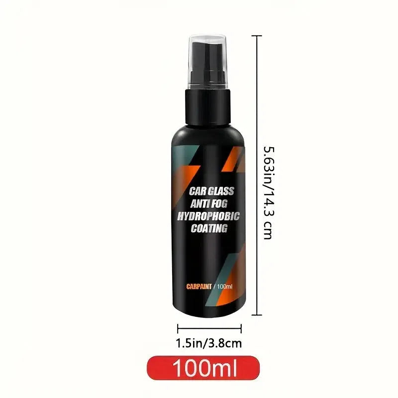 Water repellent spray anti rain coating for car glass 100ml bottle glass antifogging agent rainproof