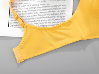 White breathable gather bra with detachable straps, 3/4 cup, seamless one-piece design for women