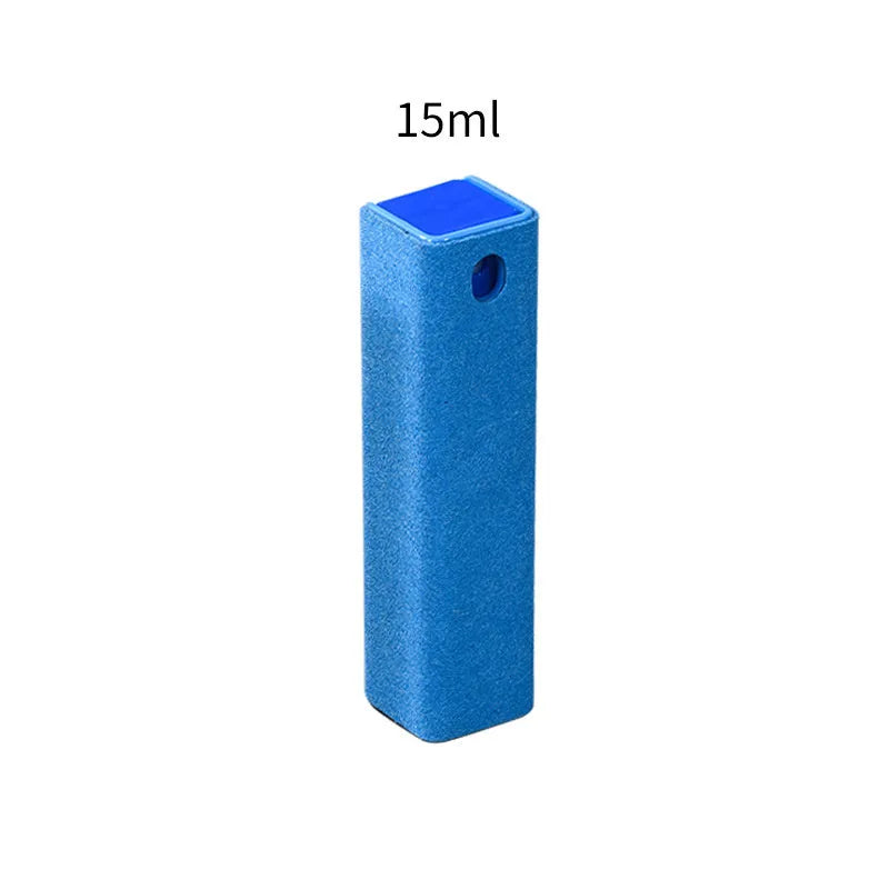 15ml square tube phone screen cleaner spray bottle with protective case in blue, grey, light blue, orange, pink or purple
