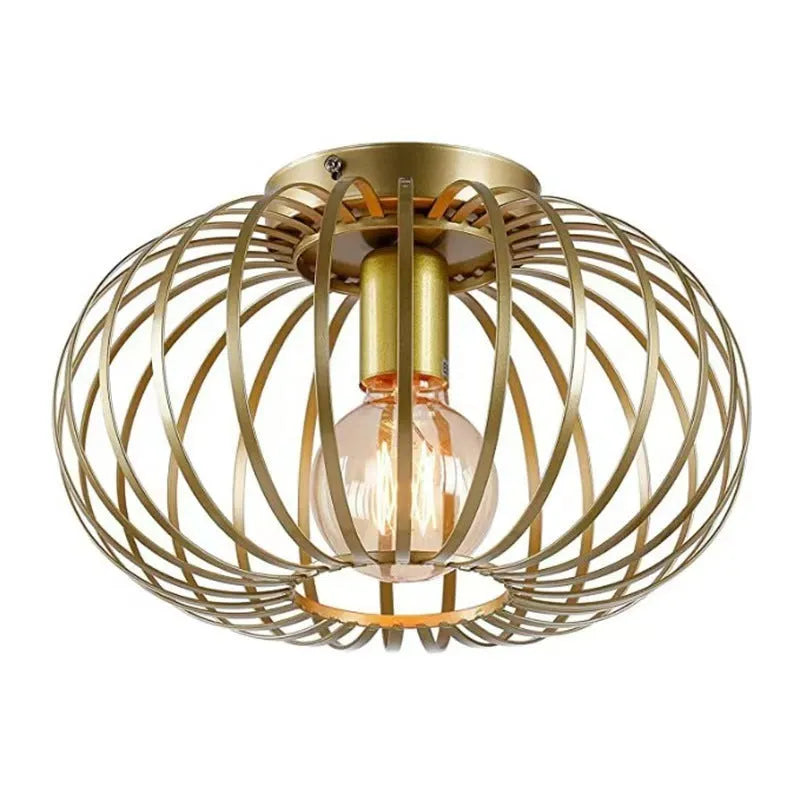 Modern minimalist round ceiling light iron body acrylic lampshade black finish
