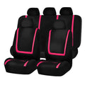 Fully enclosed universal car seat cover set in a two-tone colour option, showing headrest and seat cushion covers.