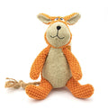 Dog plush squeaky chew toy in animal shapes with cotton filling for teeth cleaning and interactive play