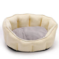 Plush cat hammock bed enclosed cat house with fleece lining in grey colour