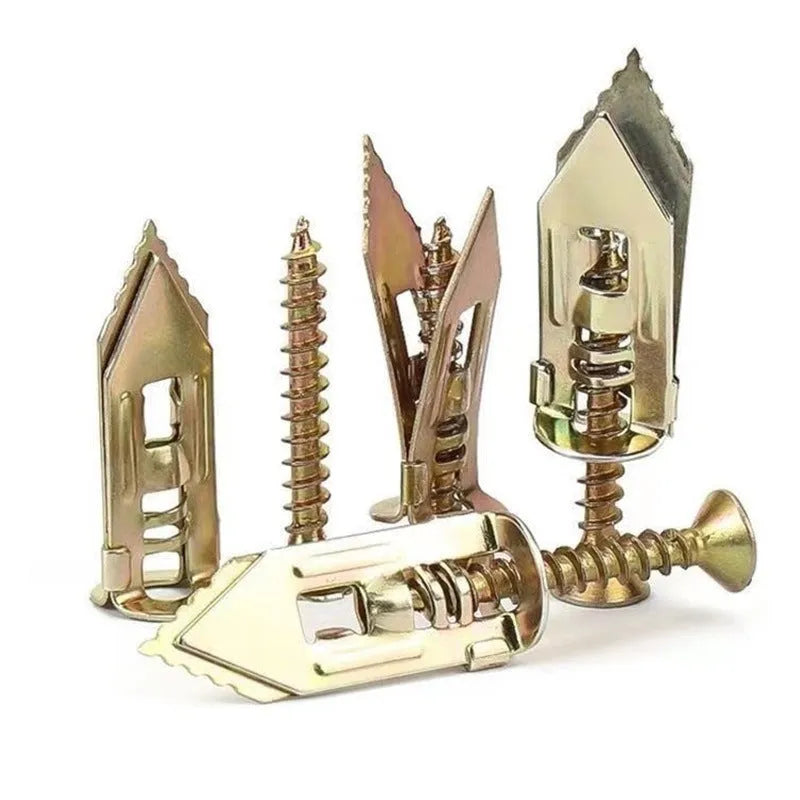 Punch-free gecko expansion screw made from 65 manganese steel with colour zinc finish, 12mm diameter and 30mm length.