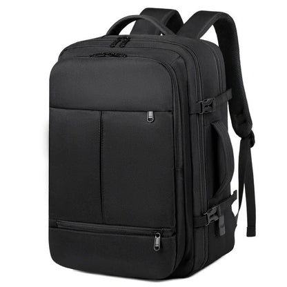 Premium backpack with multiple pockets and zippers, suitable for business professionals and travelers