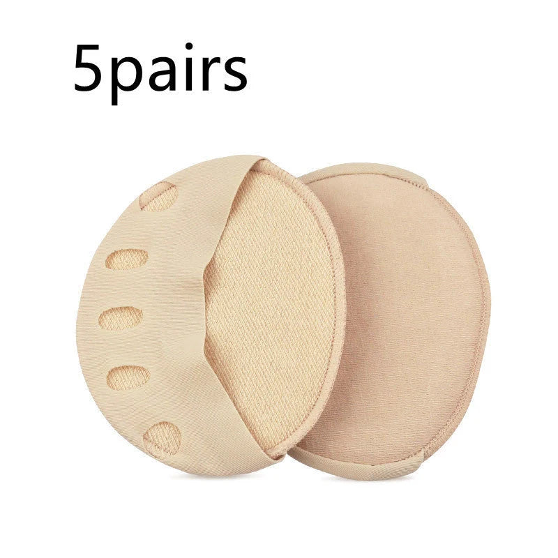 Invisible five finger socks with forefoot cushion pads for foot pain relief