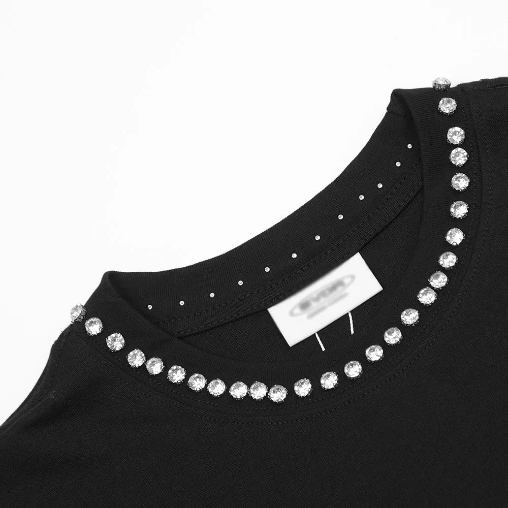 Men's Short Sleeve T-Shirt with Cross Star Pattern Cotton Leisure Top Available in White and Black Sizes S M L XL