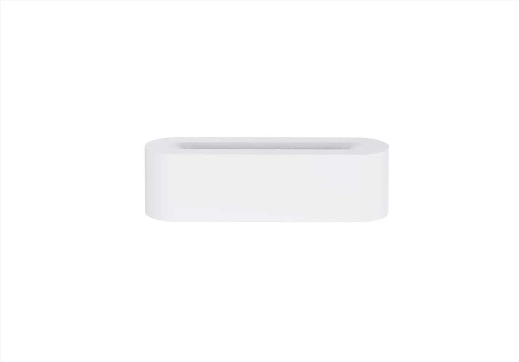 White square ultrasonic flame aroma diffuser with LED lights on a wooden table.